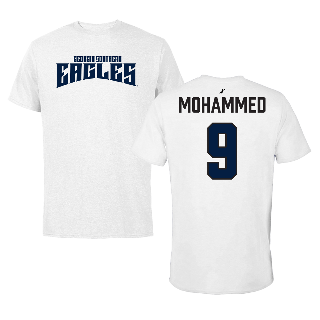 Georgia Southern University Soccer White Classic Performance Tee - #9 Aaliyah Mohammed