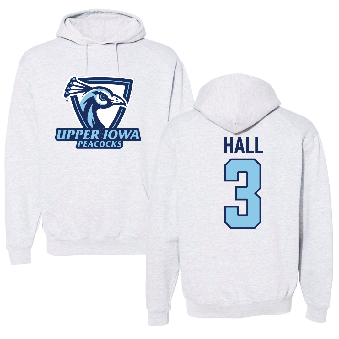 Upper Iowa University Baseball Light Gray Hoodie - #3 Bryce Hall