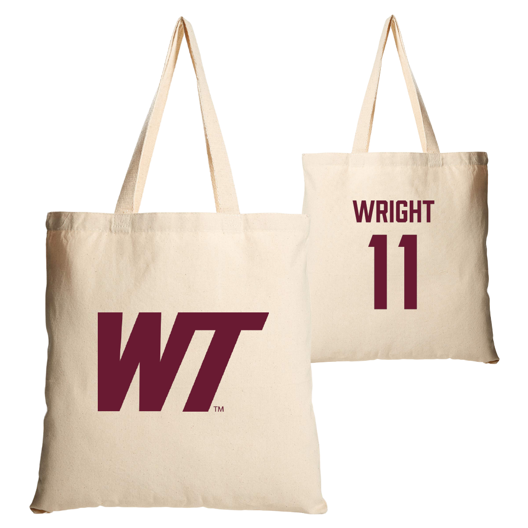 West Texas A&M University Soccer (M) Tan Canvas Tote Bag - #11 Joe Wright