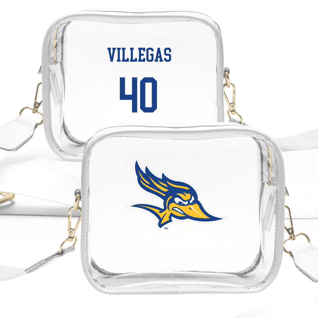 California State University-Bakersfield Baseball White Clear Stadium Bag - #40 David Villegas