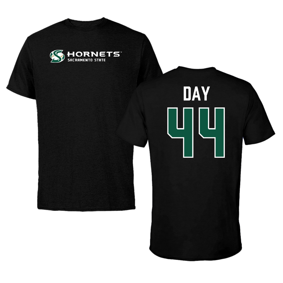 Sacramento State University Softball Black Tee - #44 Lewa Day