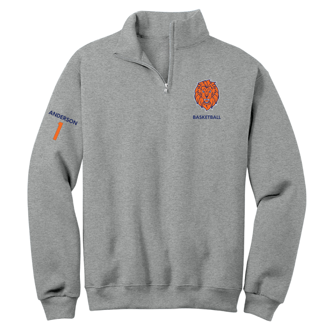 Lincoln University (Pennsylvania) Basketball (M) Sport Gray Quarter-Zip - #1 Gian-Paul Anderson