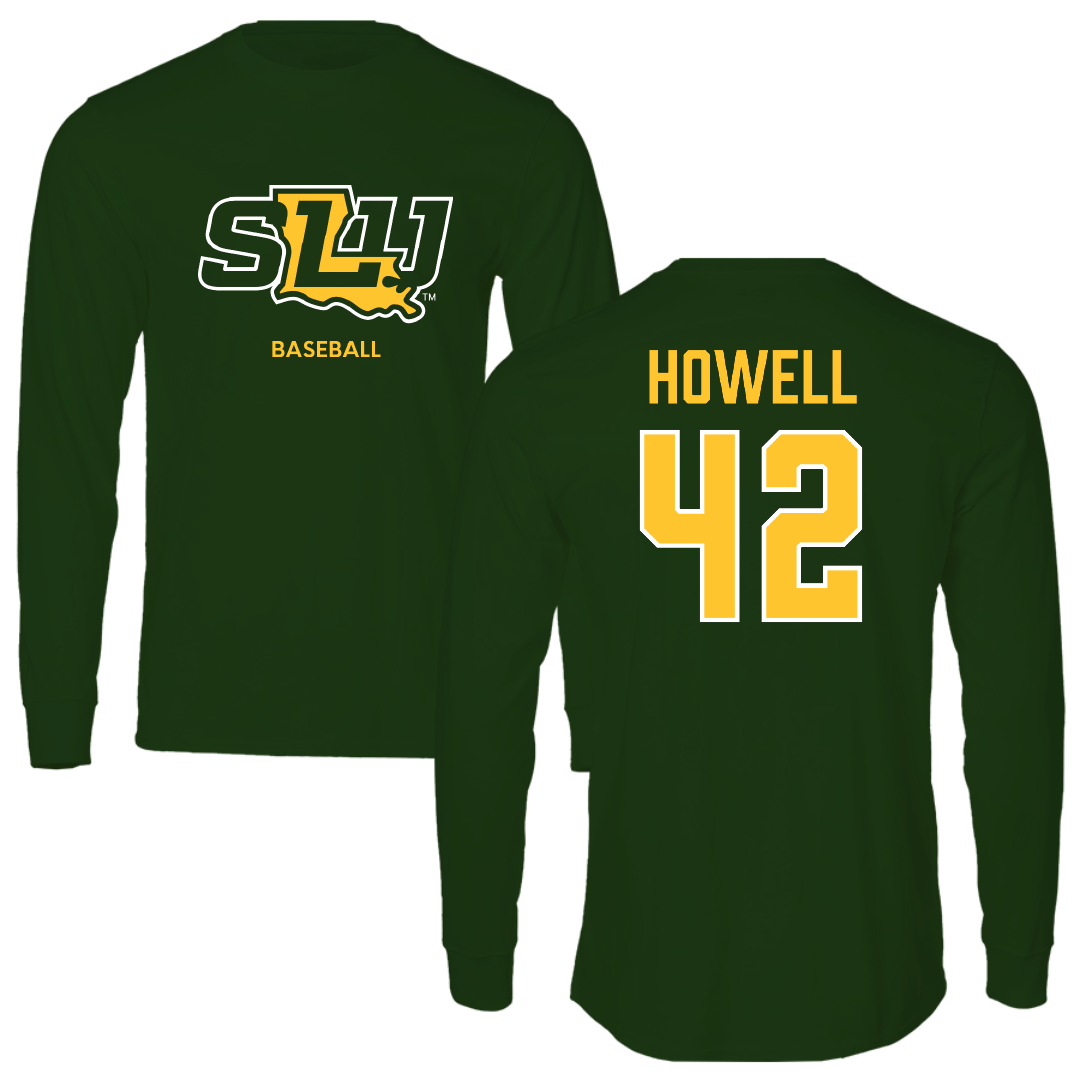 Southeastern Louisiana University Baseball Forest Green Long Sleeve - #42 Kaleb Howell