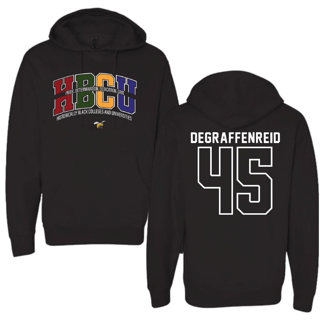 Alabama State University Football Black HBCU Hoodie - #45 Grant DeGraffenreid