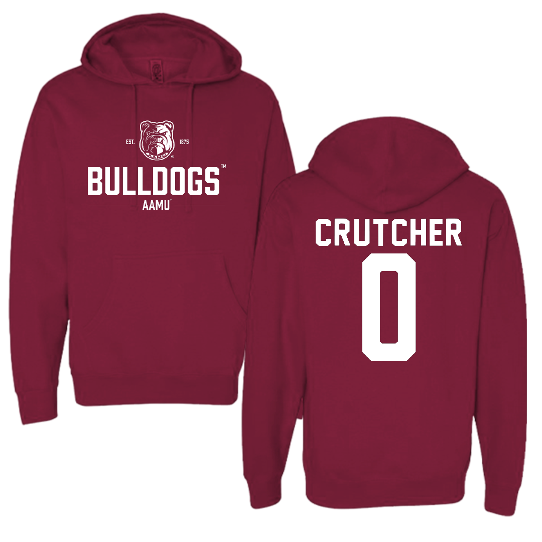 Alabama A&M University Baseball Maroon General Hoodie - #0 Rynzo Crutcher