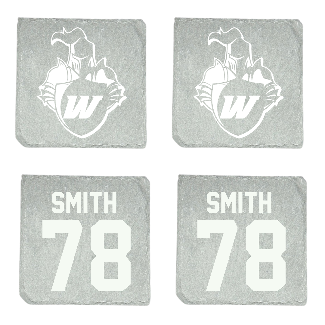 Webber International University Football Stone Coaster (4 Pack)  - #78 Genovian smith