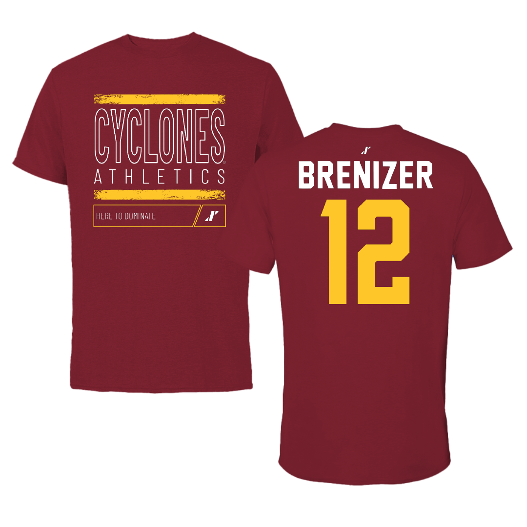 Iowa State University Volleyball Cardinal Dominate Tee - #12 Abbi Brenizer