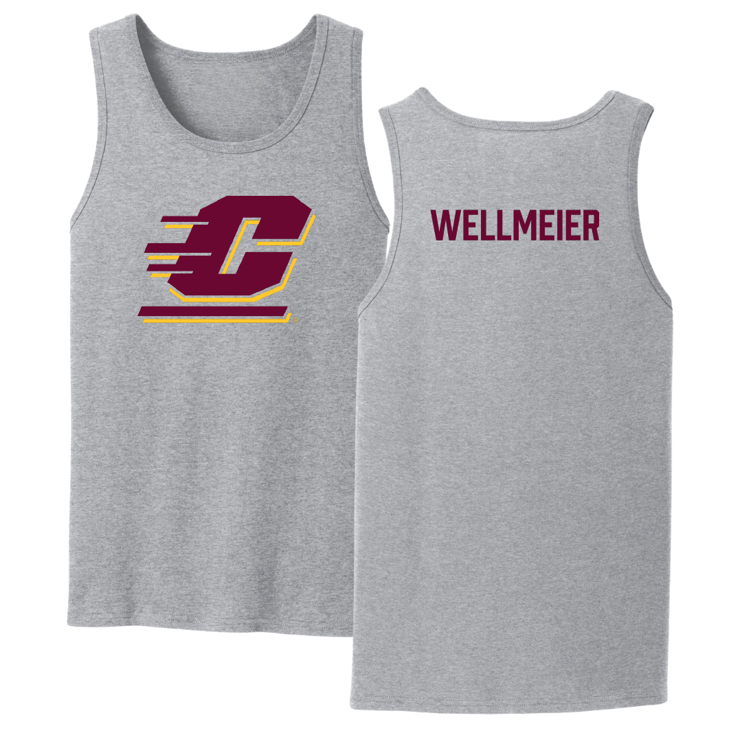 Central Michigan University Gymnastics (W) Sport Gray Tank Top - Ava Wellmeier