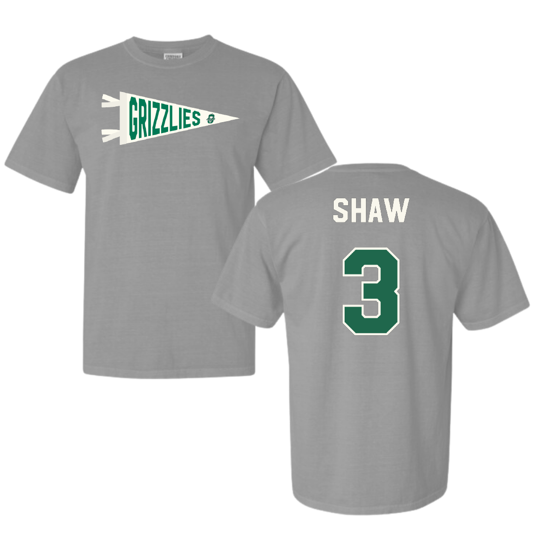 Adams State University Football Light Gray Pennant Comfort Colors Tee - #3 Seth Shaw