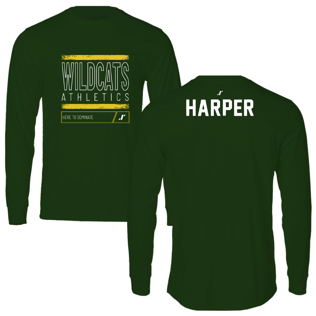 Northern Michigan University TF and XC Forest Green Dominate Long Sleeve - Beverly Harper