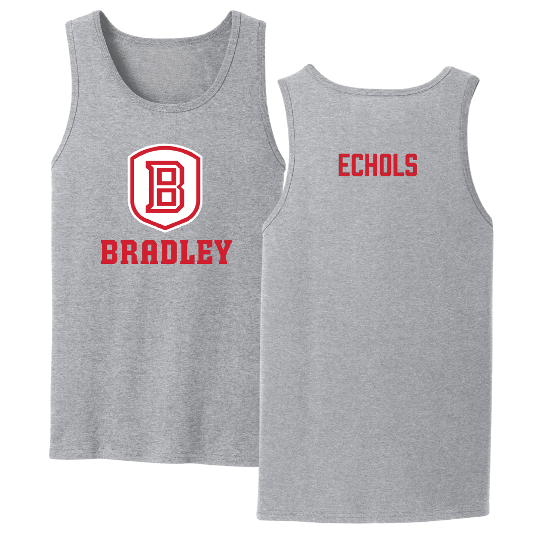 Bradley University TF and XC Sport Gray Tank Top - Angelo Echols