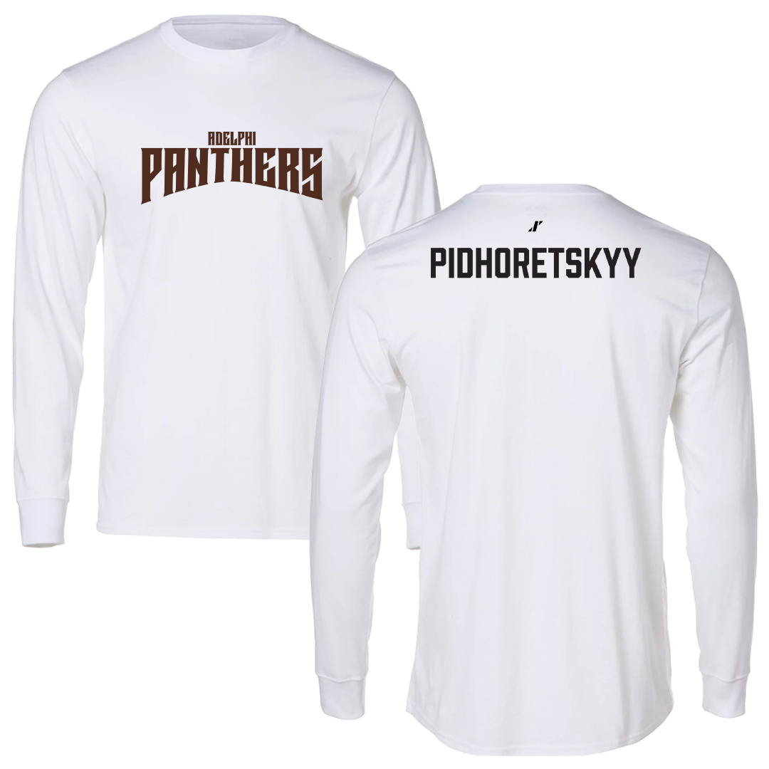 Adelphi University Swimming & Diving White Classic Performance Long Sleeve - Valerii Pidhoretskyy
