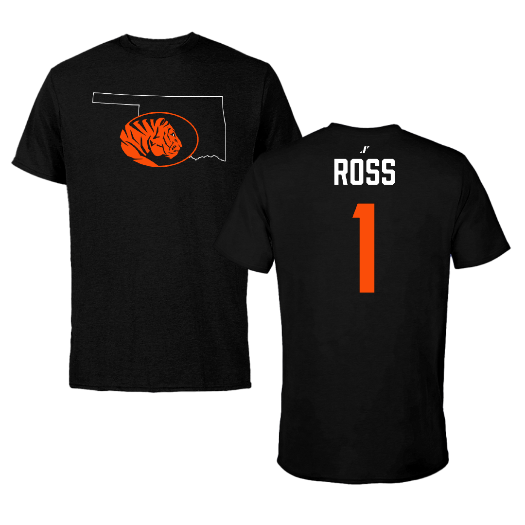 East Central University Baseball Black State Tee - #1 Jameson Ross