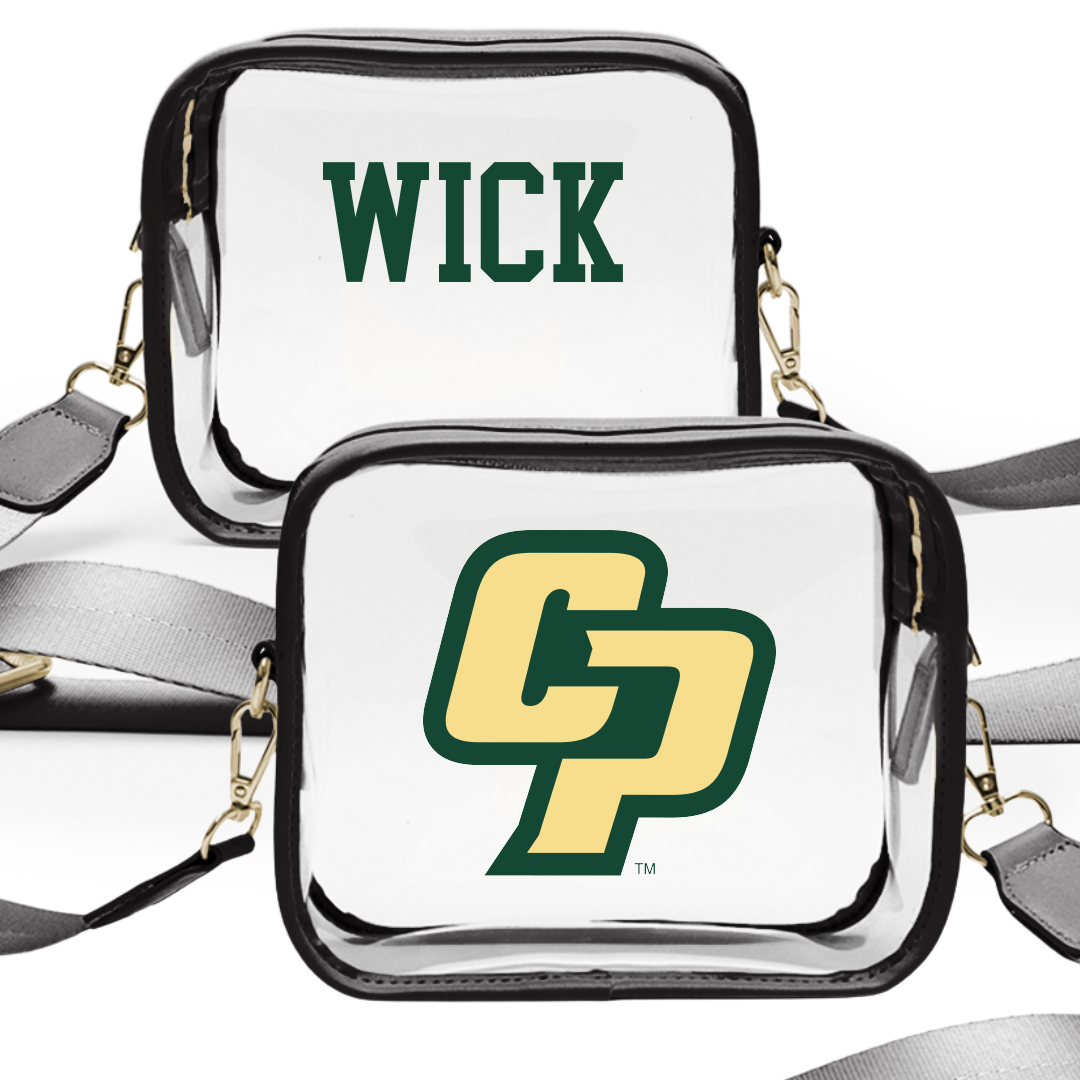 Cal Poly Wrestling (M) Black Clear Stadium Bag - Luka Wick