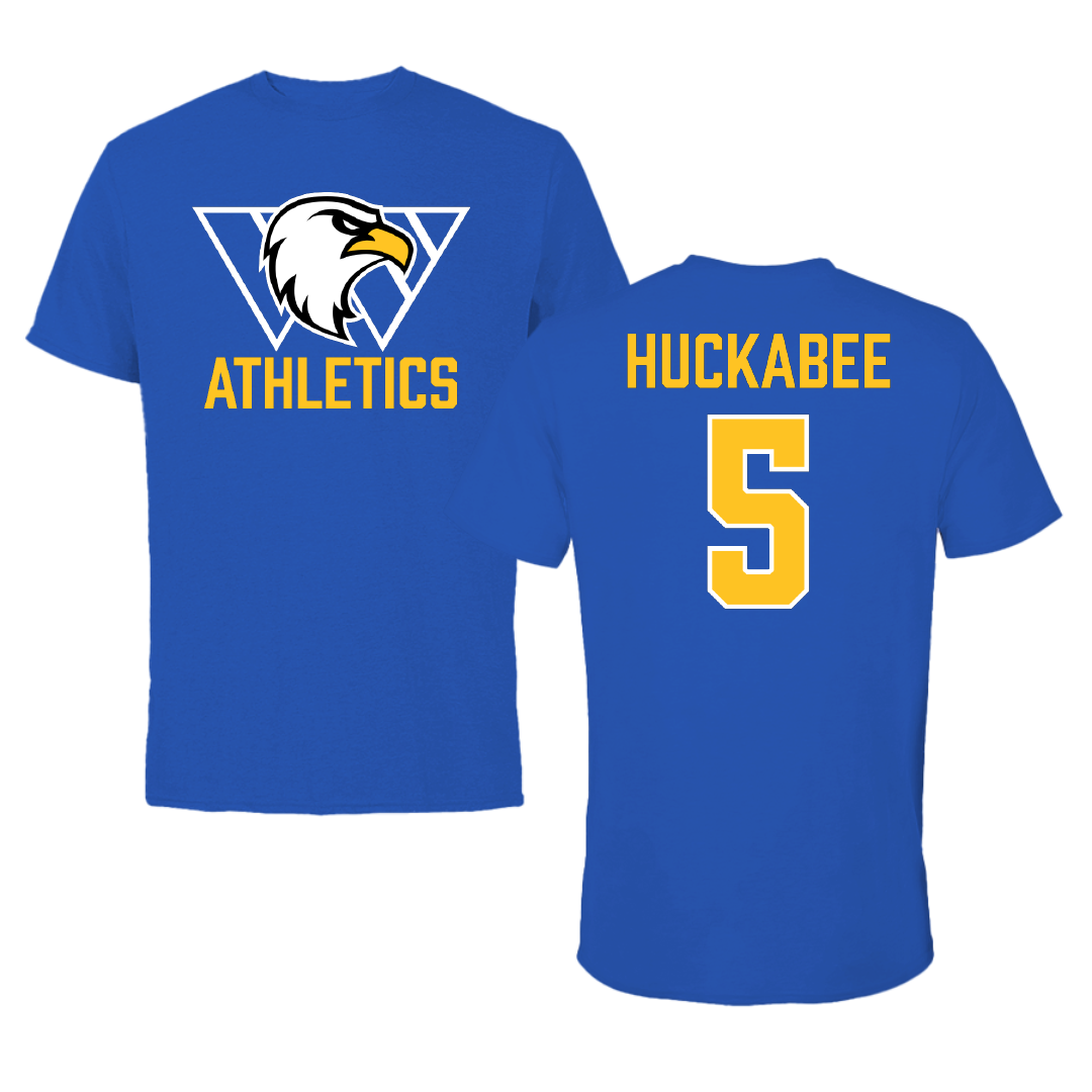 Williams Baptist University Softball Blue Performance Tee - #5 Olivia Huckabee