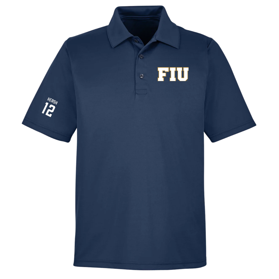 Florida International University Baseball Navy Polo - #12 Marc Hersh