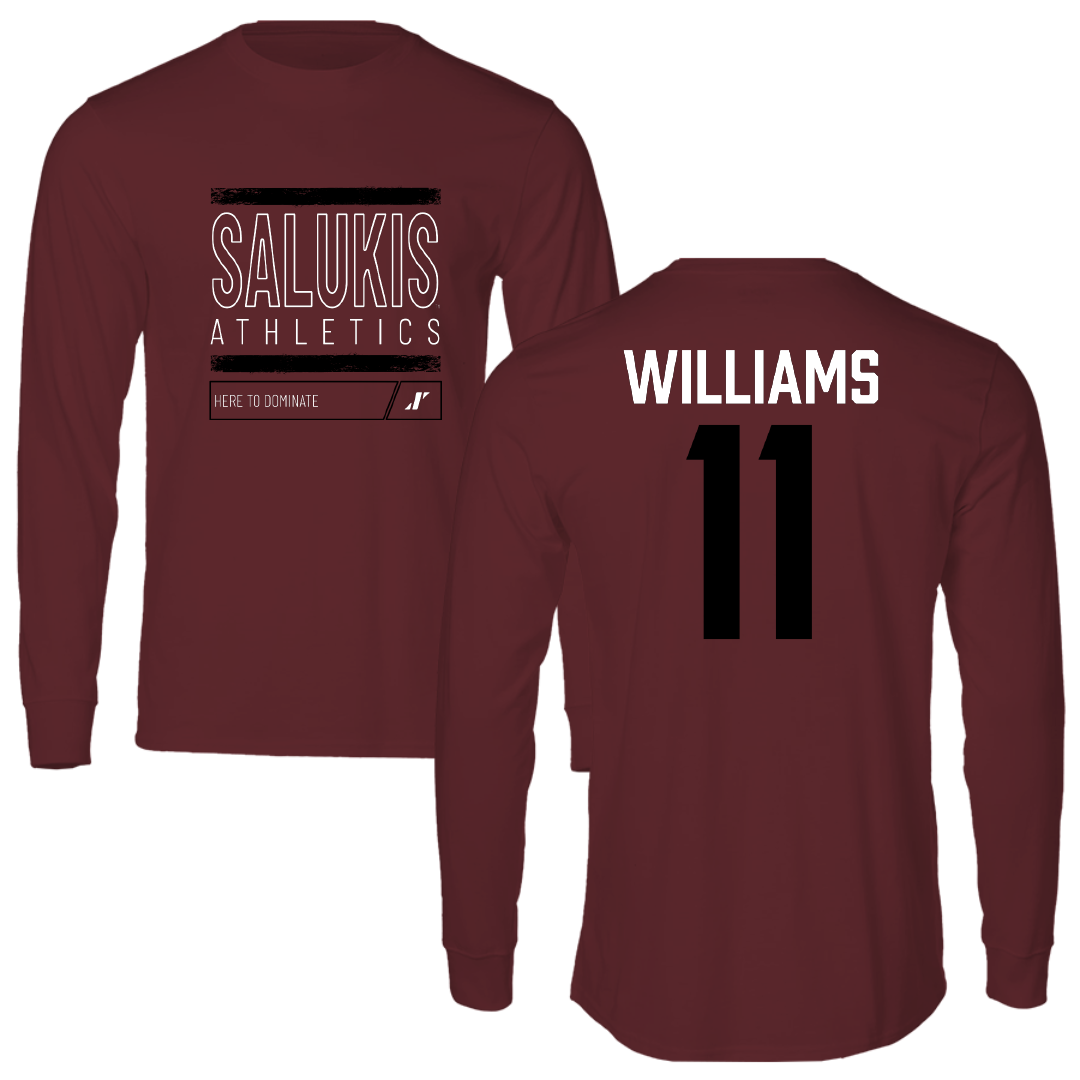 Southern Illinois University at Carbondale Basketball Maroon Dominate Long Sleeve - #11 Shemera Williams