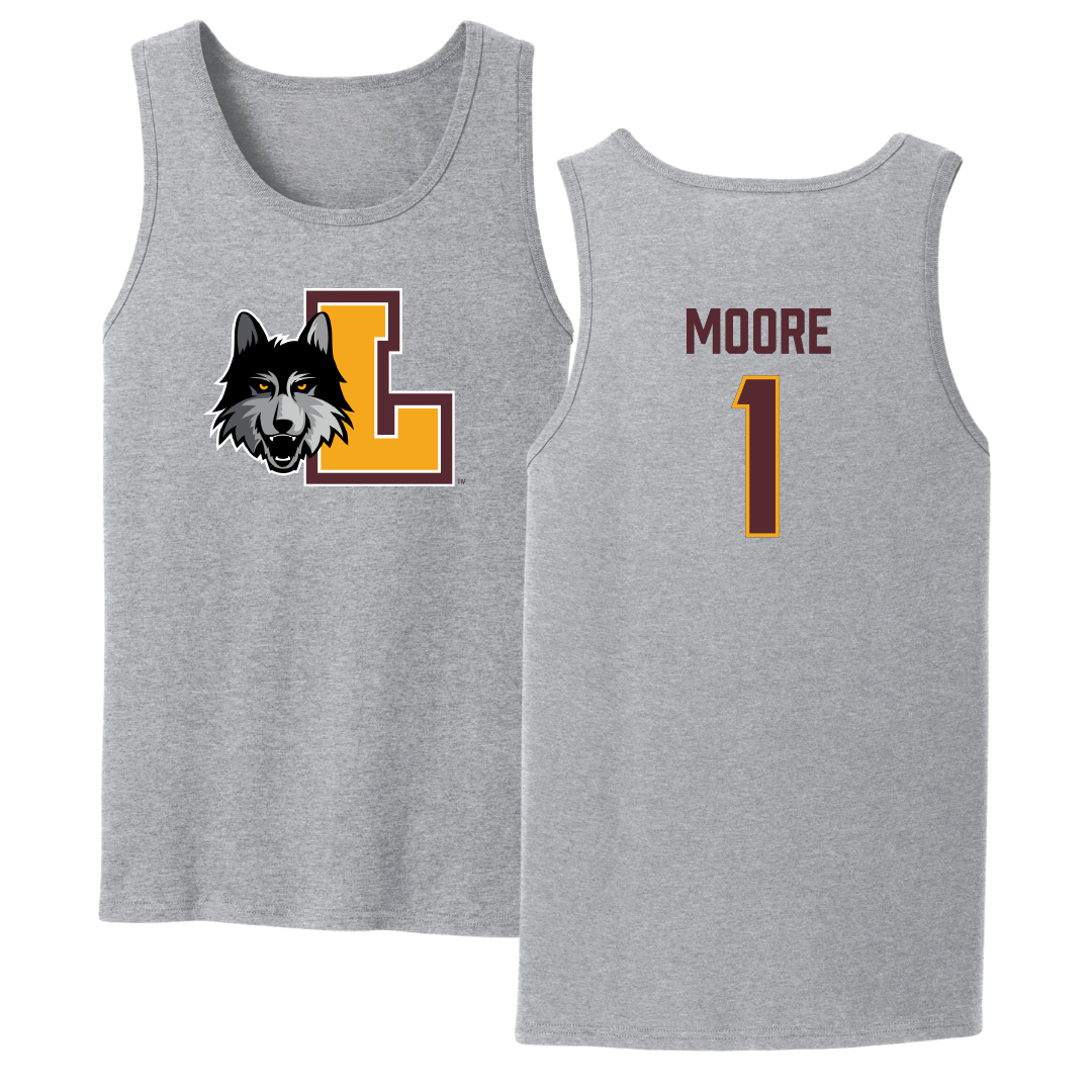 Loyola University-Chicago Basketball Sport Gray Tank Top - #1 Aaliyah Moore