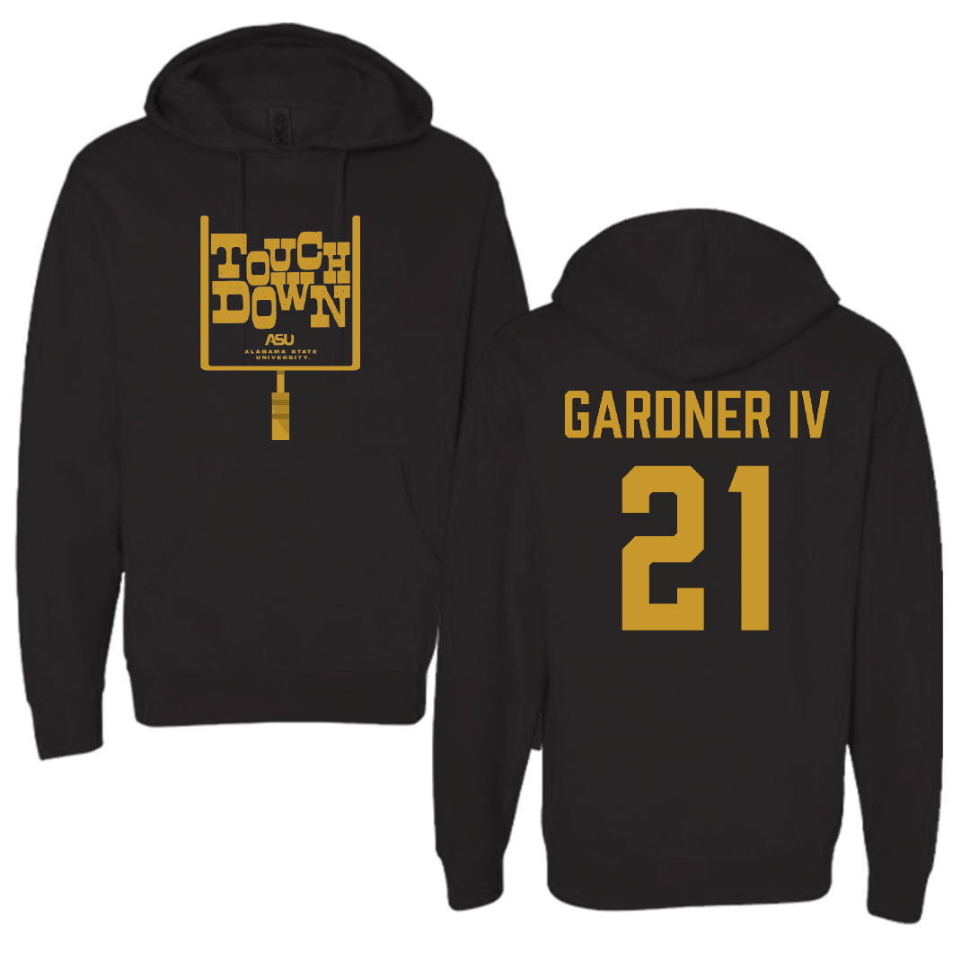Alabama State University Football Black Touchdown Hoodie - #21 JR Gardner IV