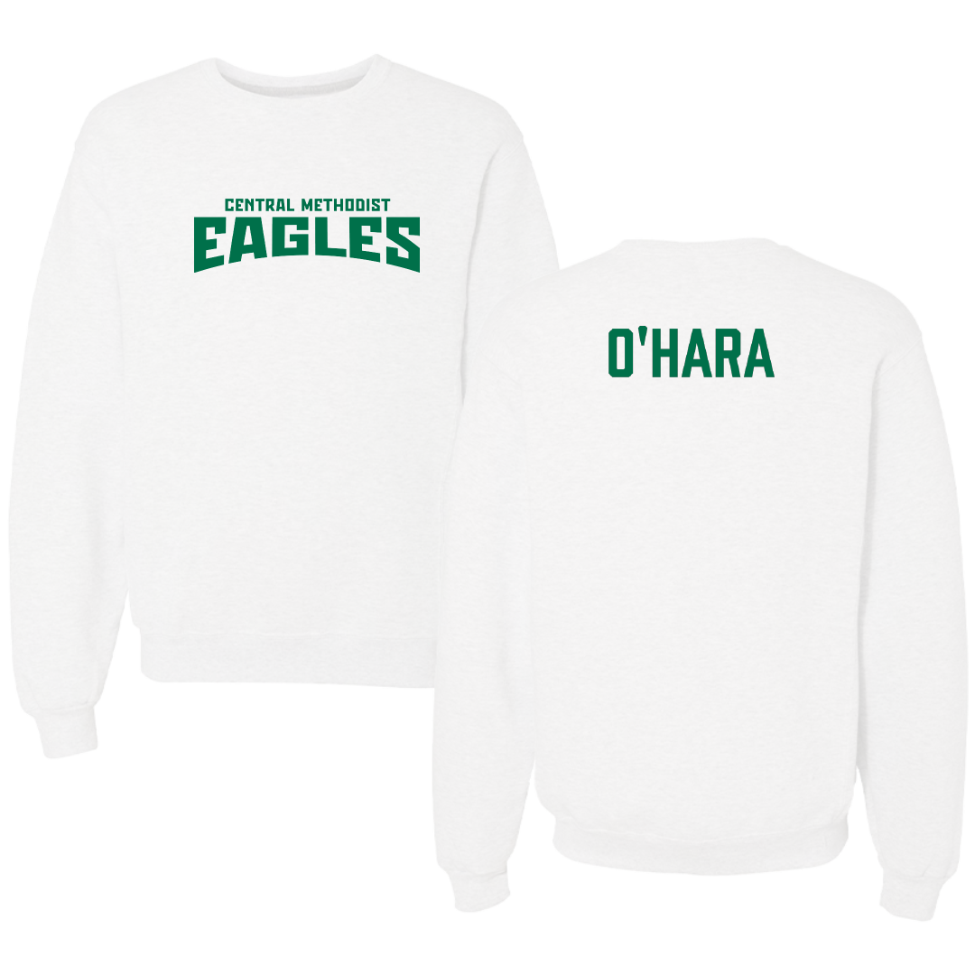 Central Methodist University Wrestling White Classic Crewneck - Connor O'Hara