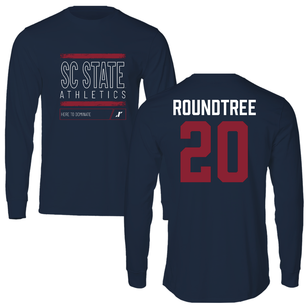 South Carolina State University Softball Navy Dominate Long Sleeve - #20 Dymond Roundtree