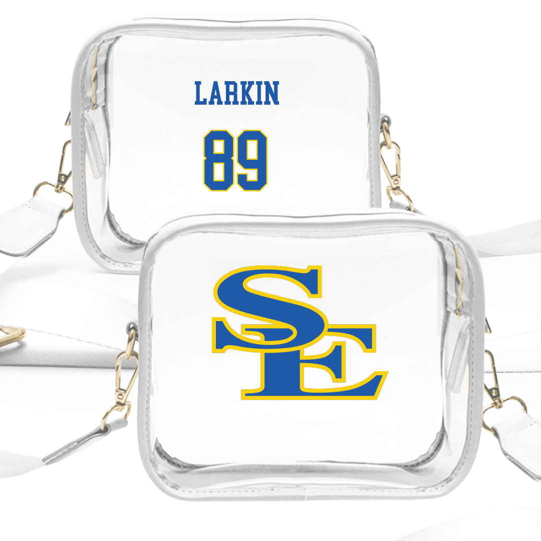 Southeastern Oklahoma State University Football White Clear Stadium Bag - #89 Boothe Larkin