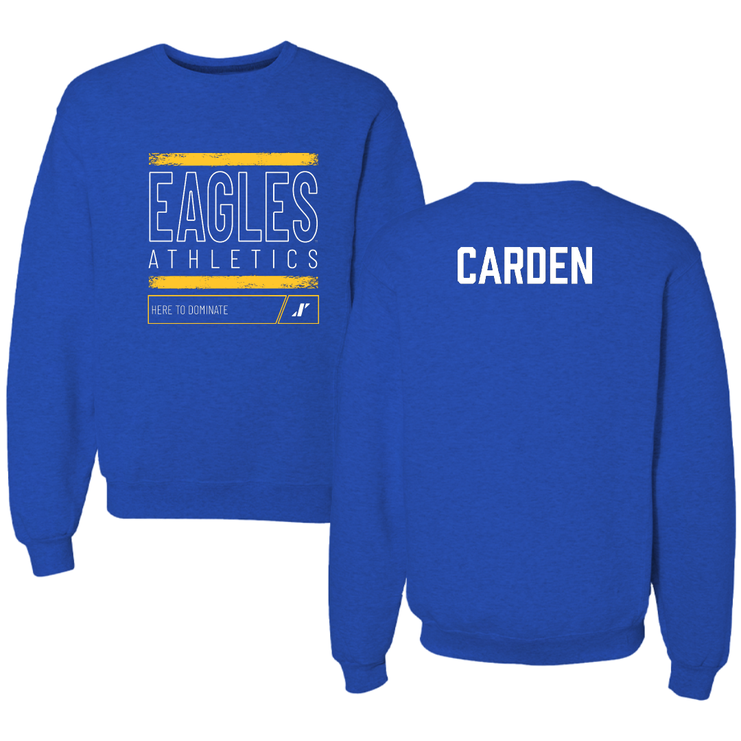 Williams Baptist University TF and XC Blue Dominate Crewneck - Cody Carden