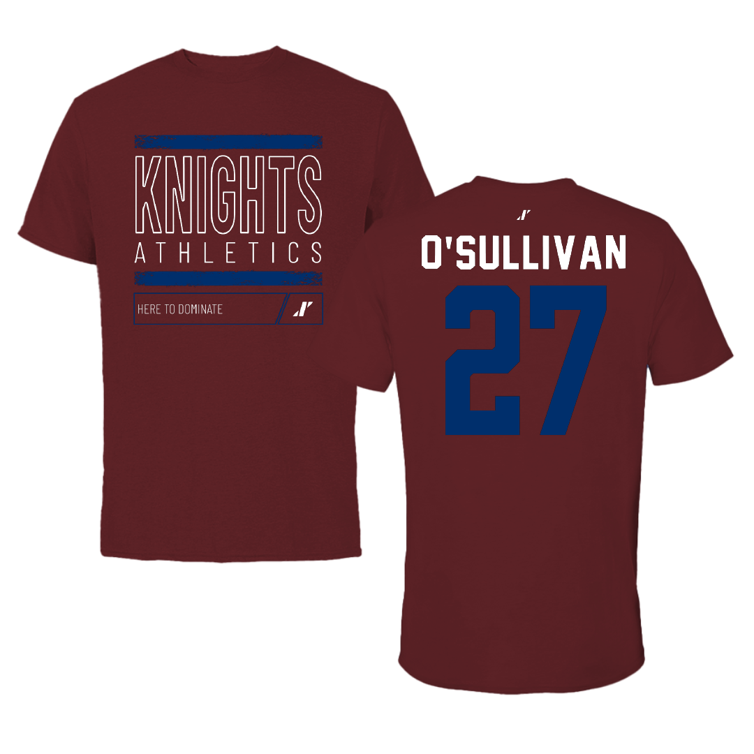 Fairleigh Dickinson University-Metropolitan Campus Softball Maroon Dominate Performance Tee - #27 Kailee O'Sullivan