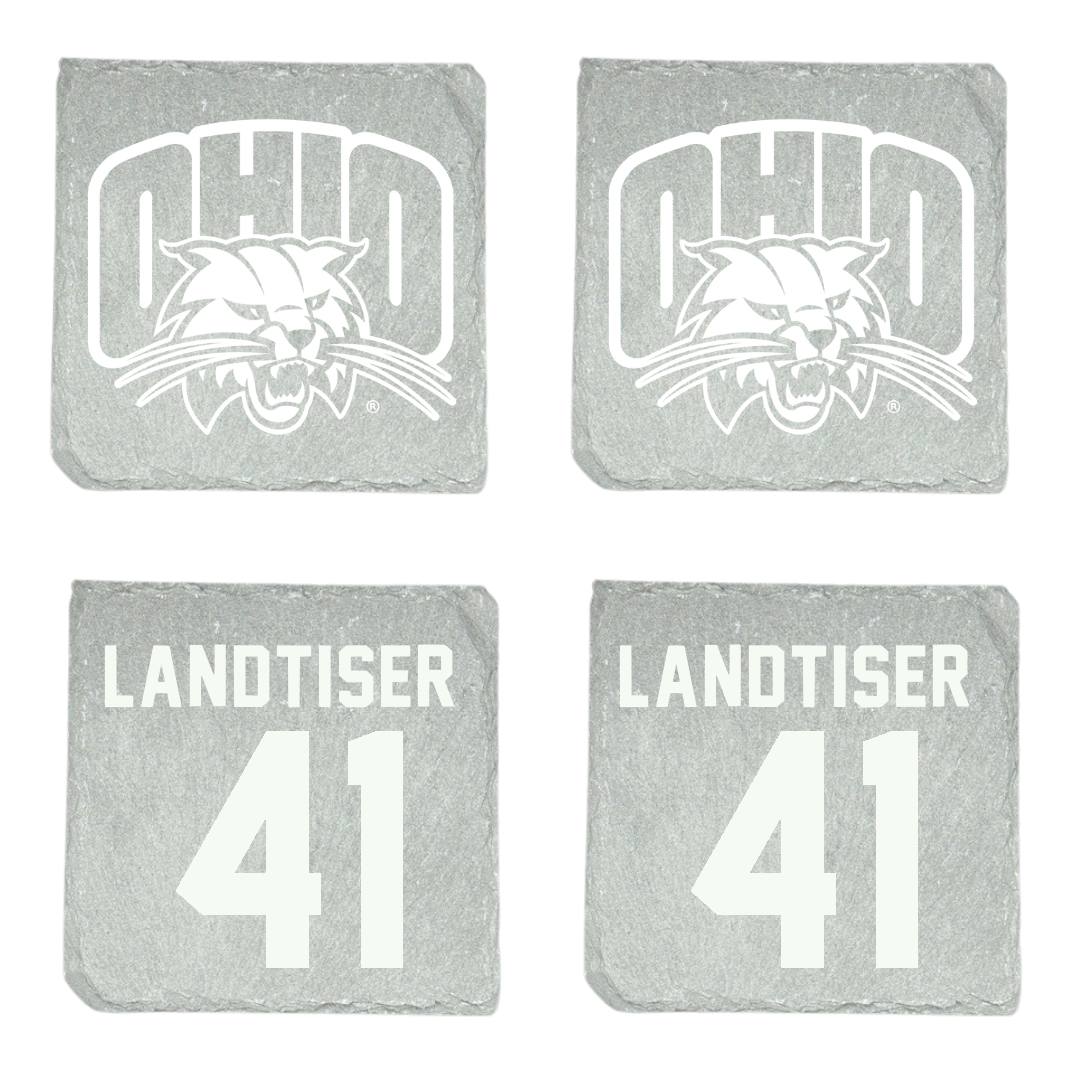 Ohio University Baseball Stone Coaster (4 Pack)  - #41 Colton Landtiser