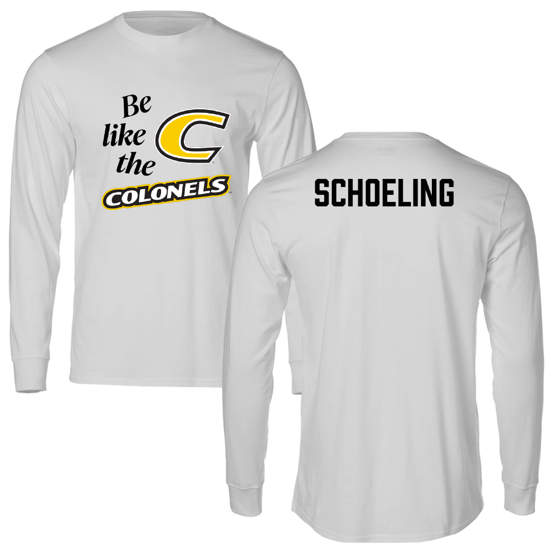 Centre College Swimming & Diving Light Gray Be Like Us Performance Long Sleeve - Gavin Schoeling
