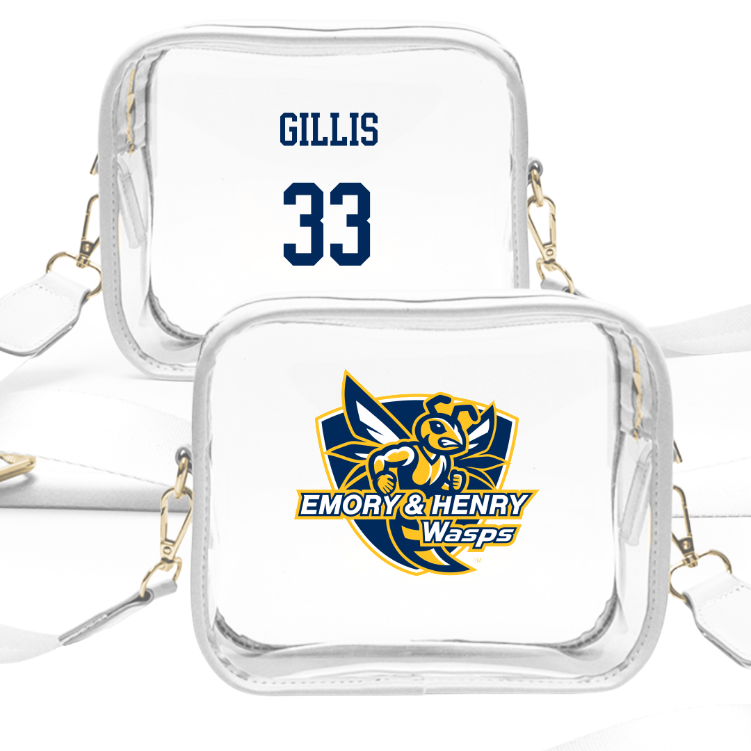 Emory & Henry College Baseball White Clear Stadium Bag - #33 Cole Gillis
