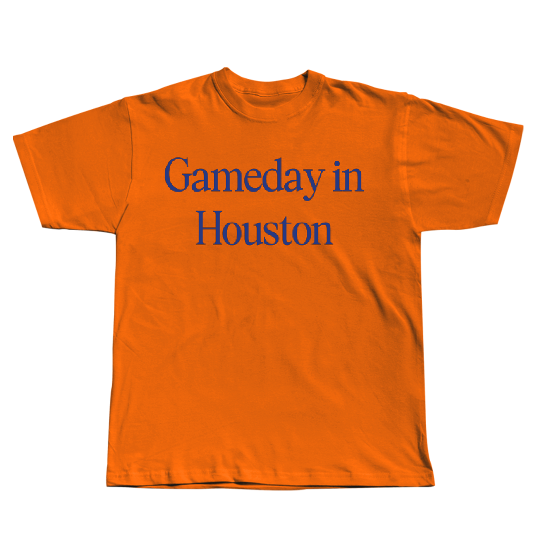 Houston Christian University Basketball (W) Orange Gameday Tee - #2 Grace Booth