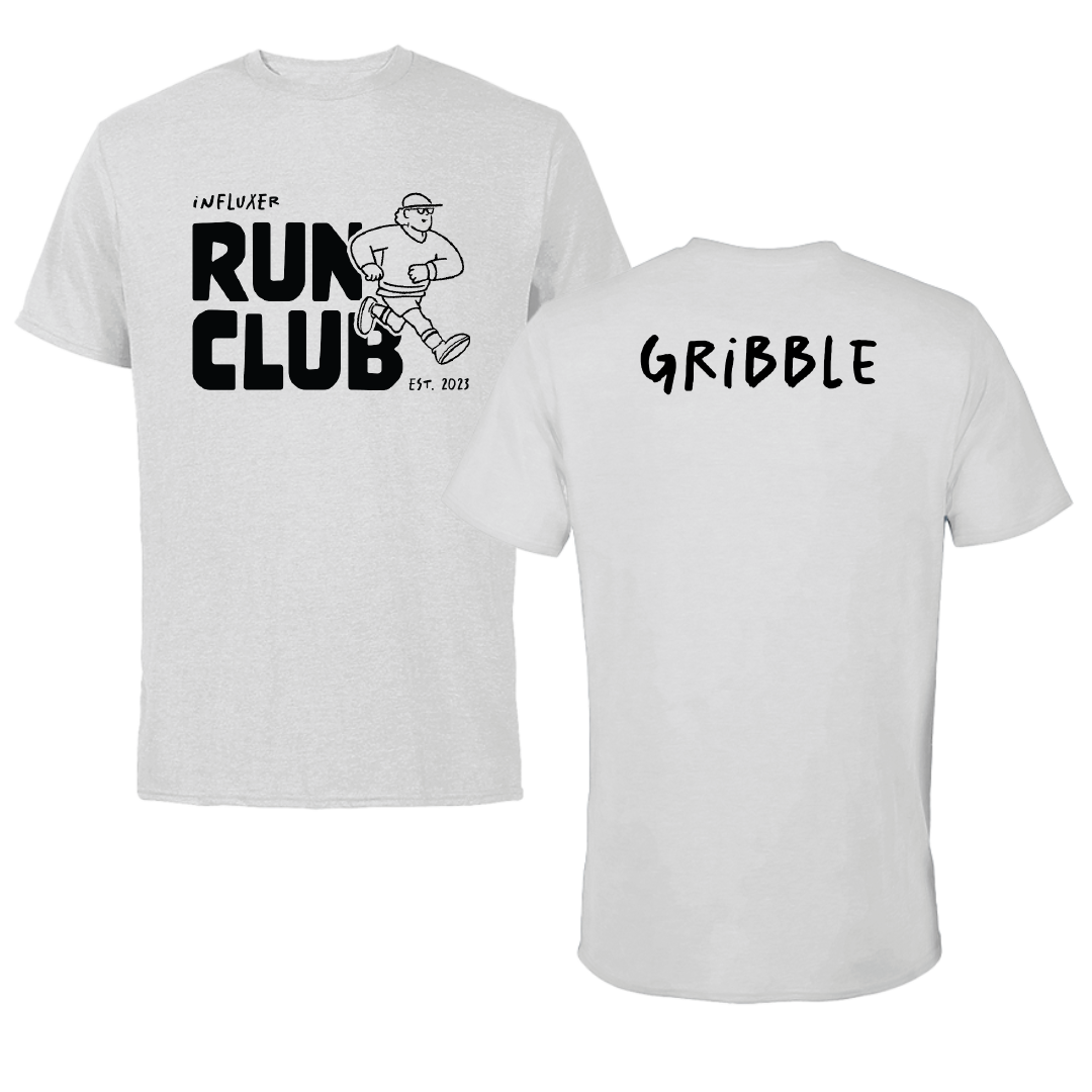 TF and XC Light Gray Influxer Run Club Performance Tee - Hayden Gribble