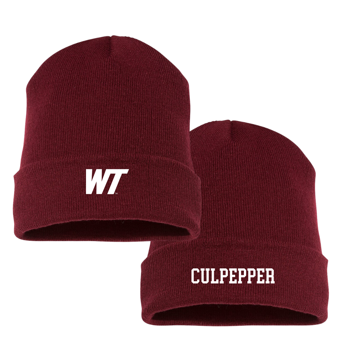 West Texas A&M University Golf (W) Maroon Beanie - Logan Culpepper