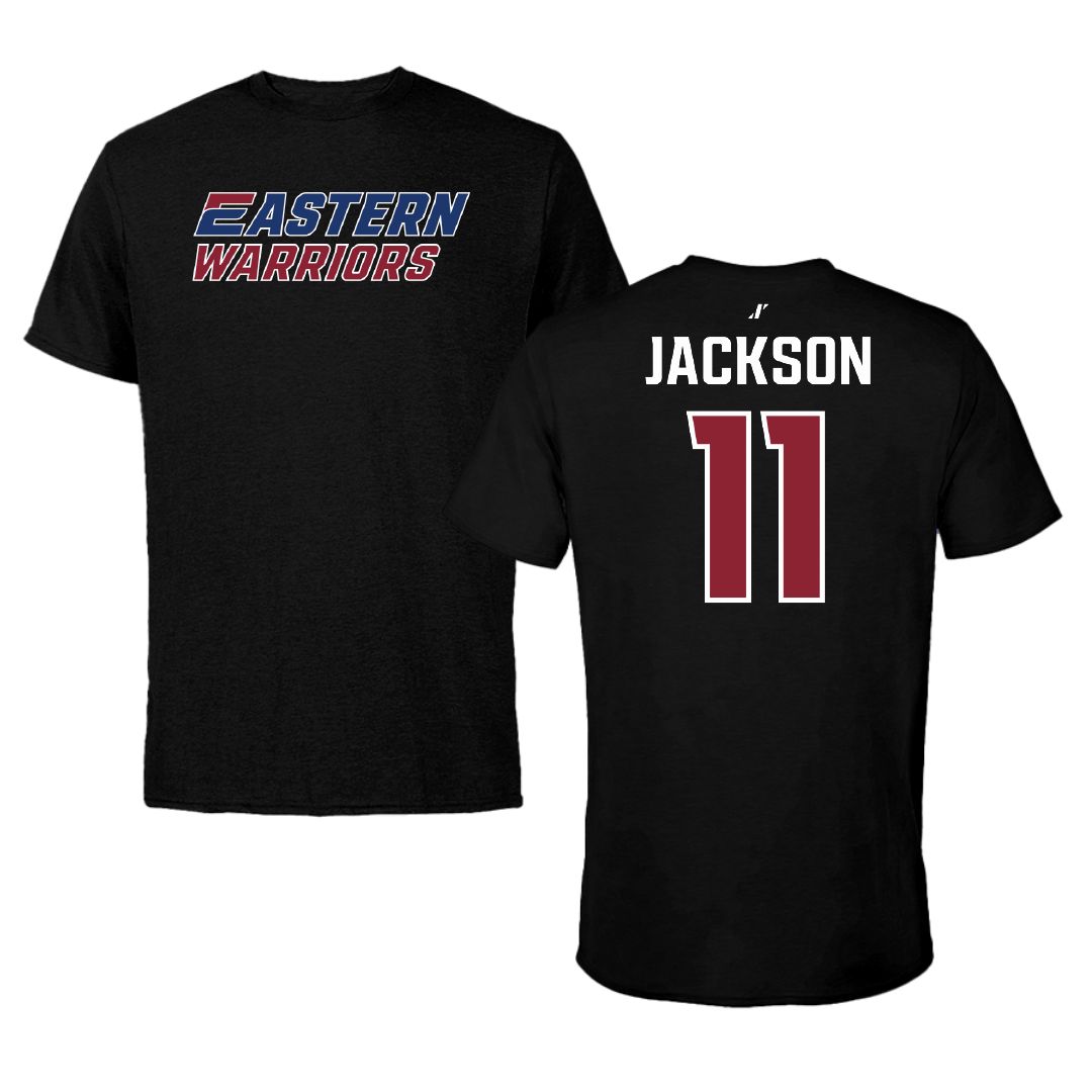 Eastern Connecticut State University Baseball Black Performance Tee - #11 Dylan Jackson