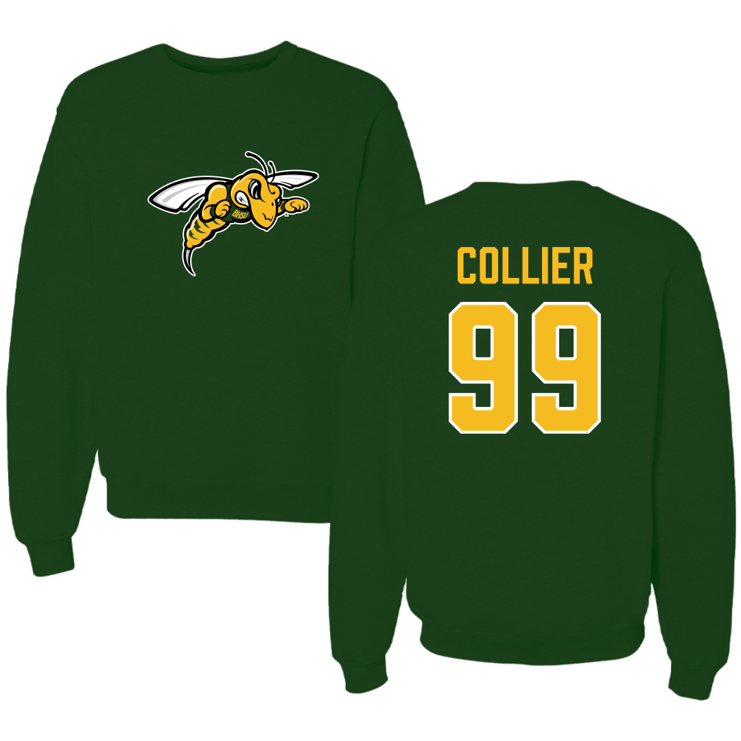 Black Hills State University Football Forest Green Crewneck - #99 Kellen Collier