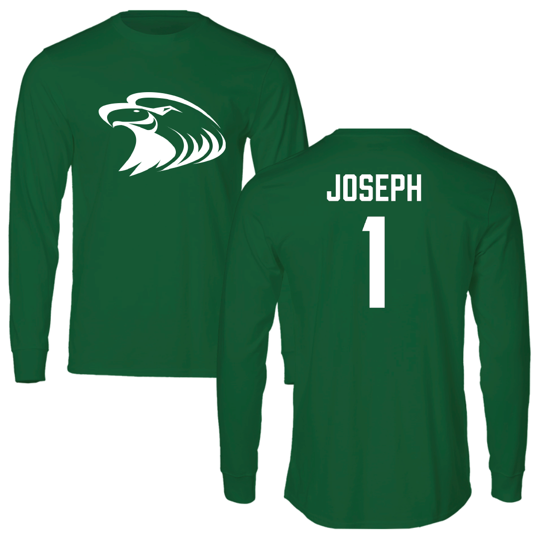 Central Methodist University Football Green Performance Long Sleeve - #1 Jaylen Joseph