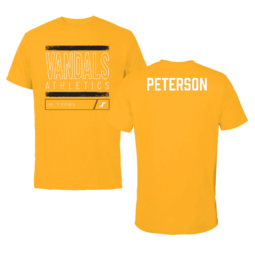 University of Idaho TF and XC Gold Dominate Performance Tee - Landon Peterson
