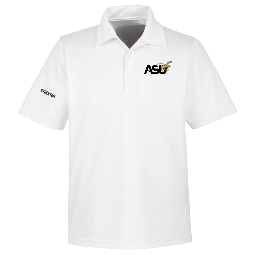 Alabama State University TF and XC White Polo - Seth Stockton