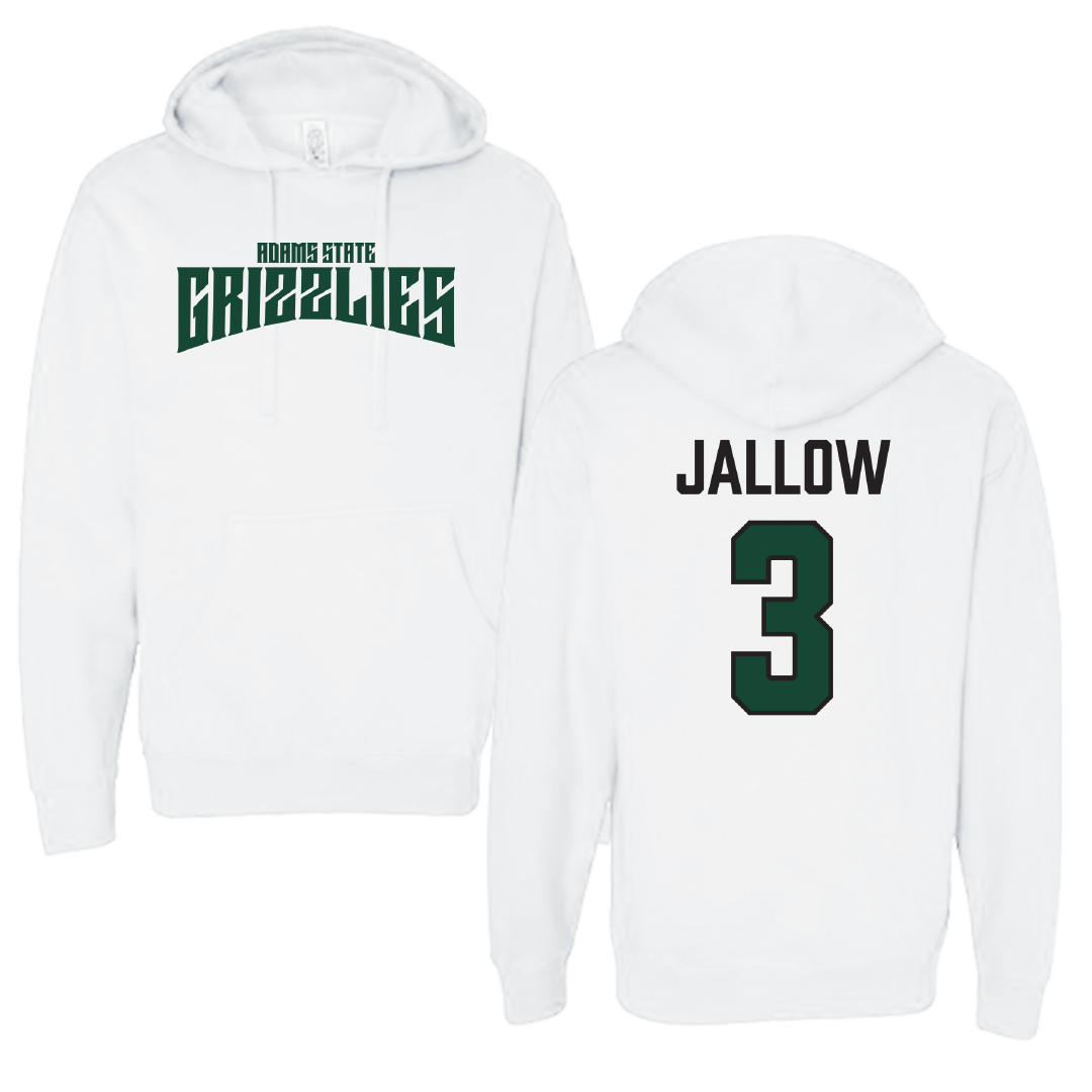 Adams State University Basketball (M) White Classic Hoodie - #3 Emilek Jallow