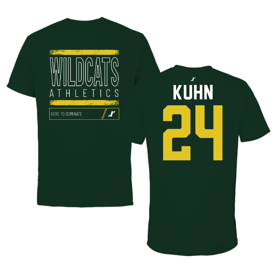 Northern Michigan University Basketball Forest Green Dominate Performance Tee - #24 Makaylee Kuhn