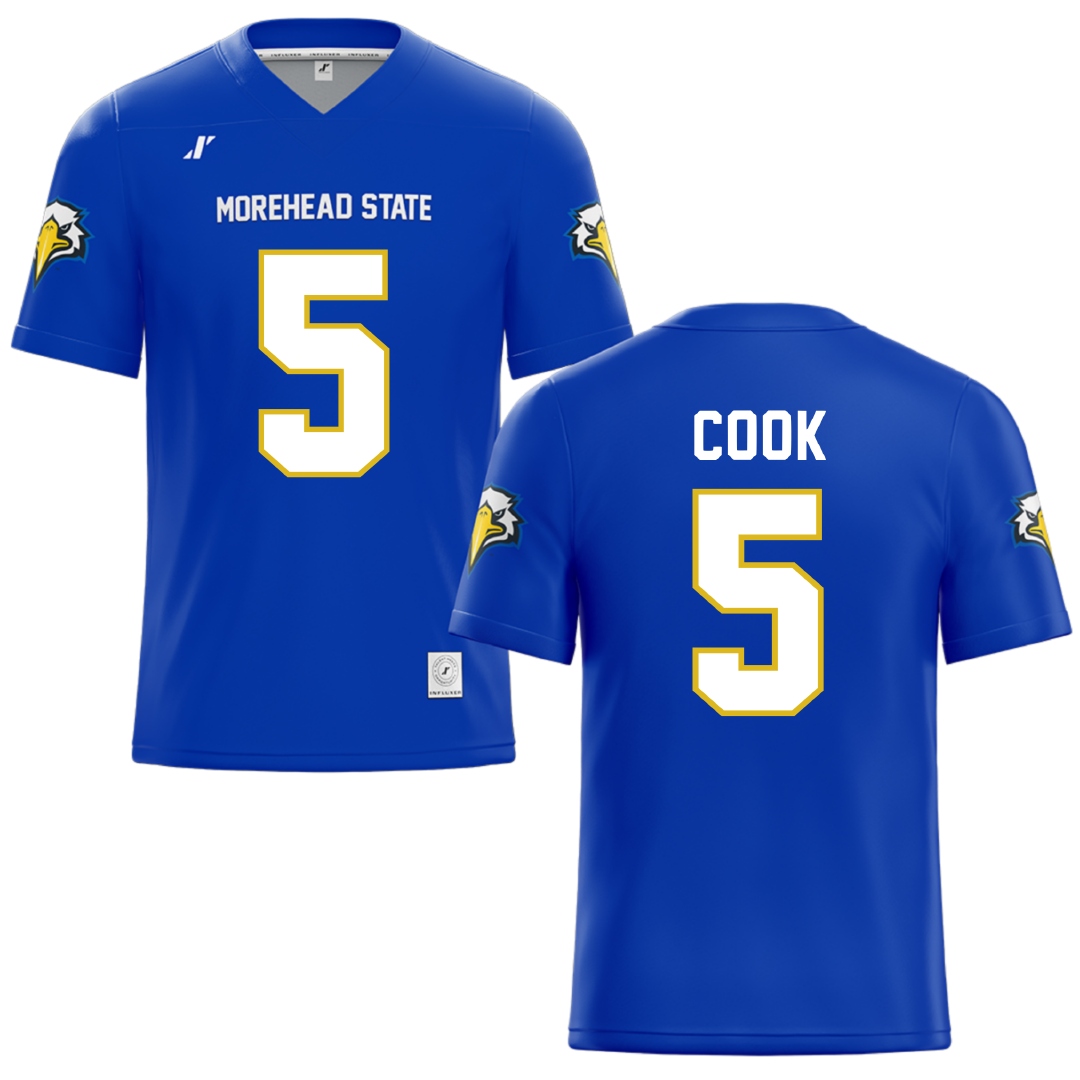 Morehead State University Blue Football Jersey - #5 Dylan Cook