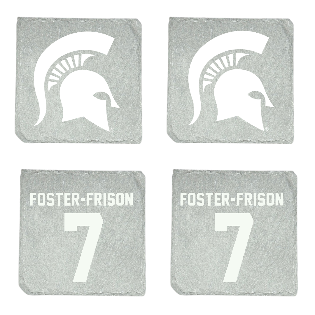 Michigan State University Softball Stone Spartan Coaster (4 Pack)  - #7 Tee Foster-Frison