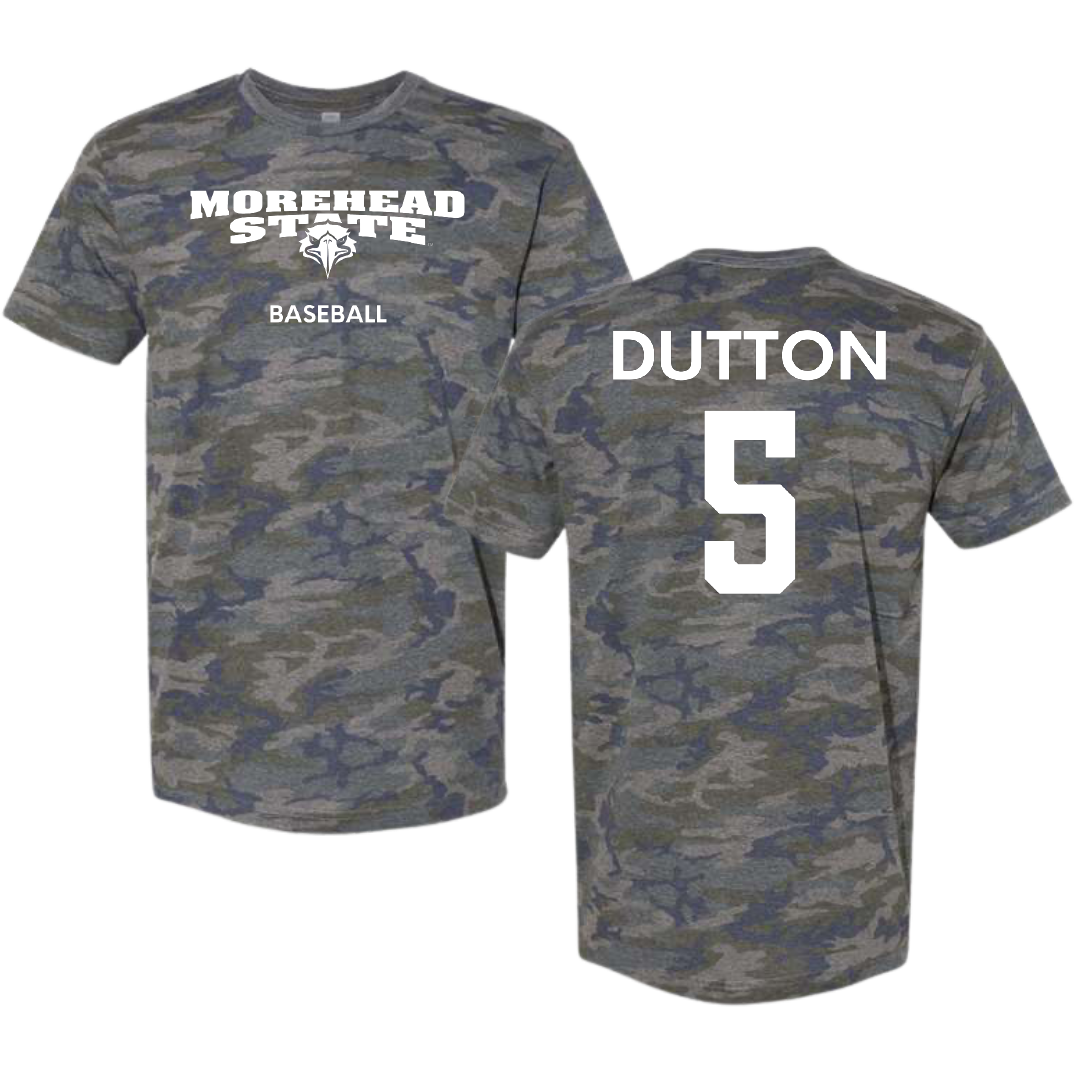 Morehead State University Baseball Vintage Camo Tee - #5 JJ Dutton
