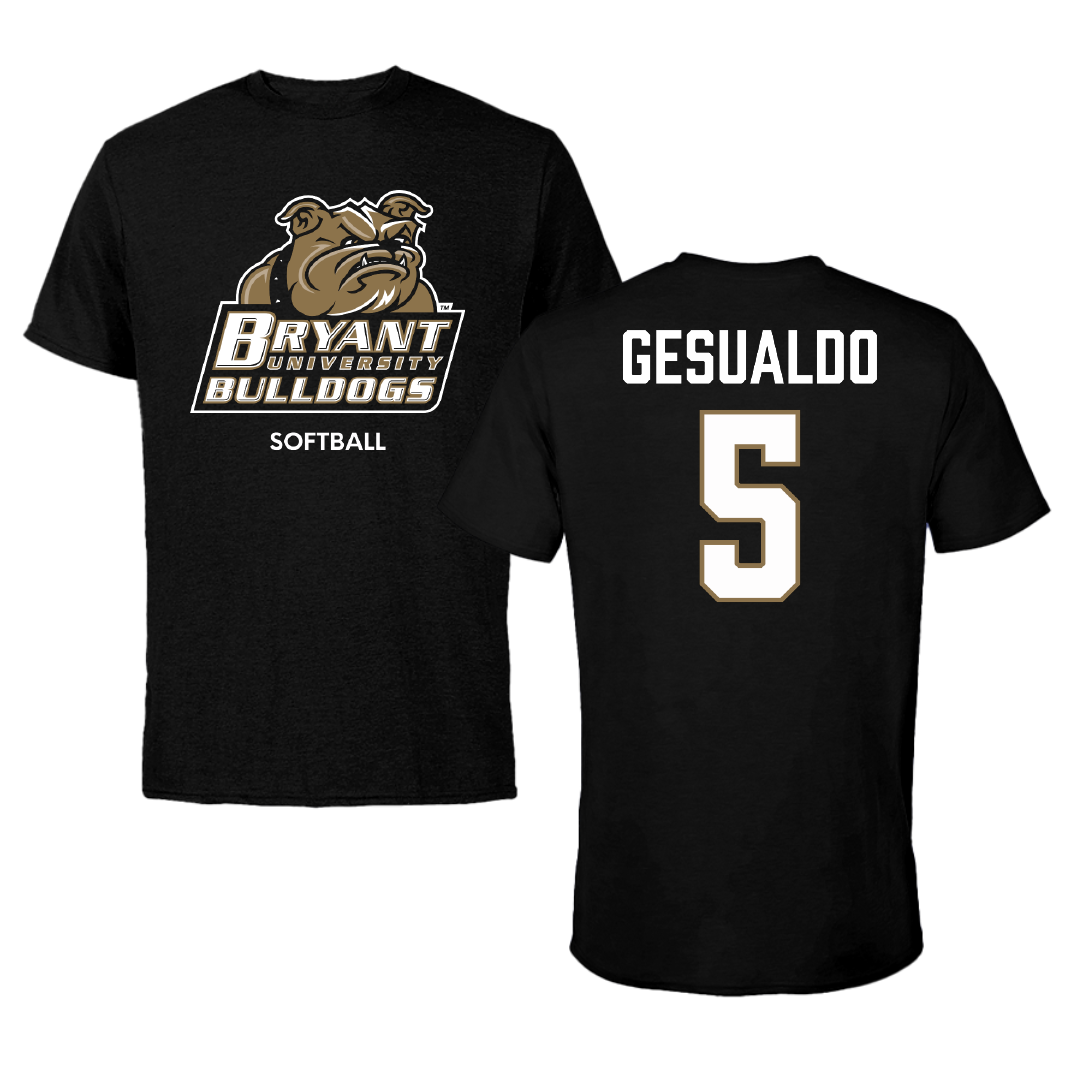 Bryant University Softball Black Performance Tee - #5 Gabriella Gesualdo