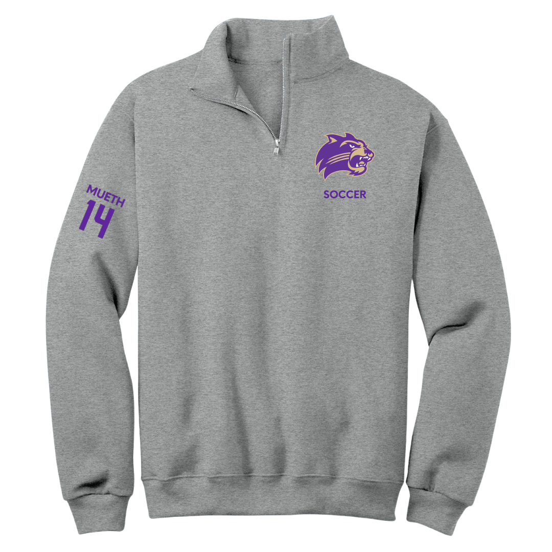 Western Carolina University Soccer (W) Sport Gray Quarter-Zip - #14 Mary Mueth