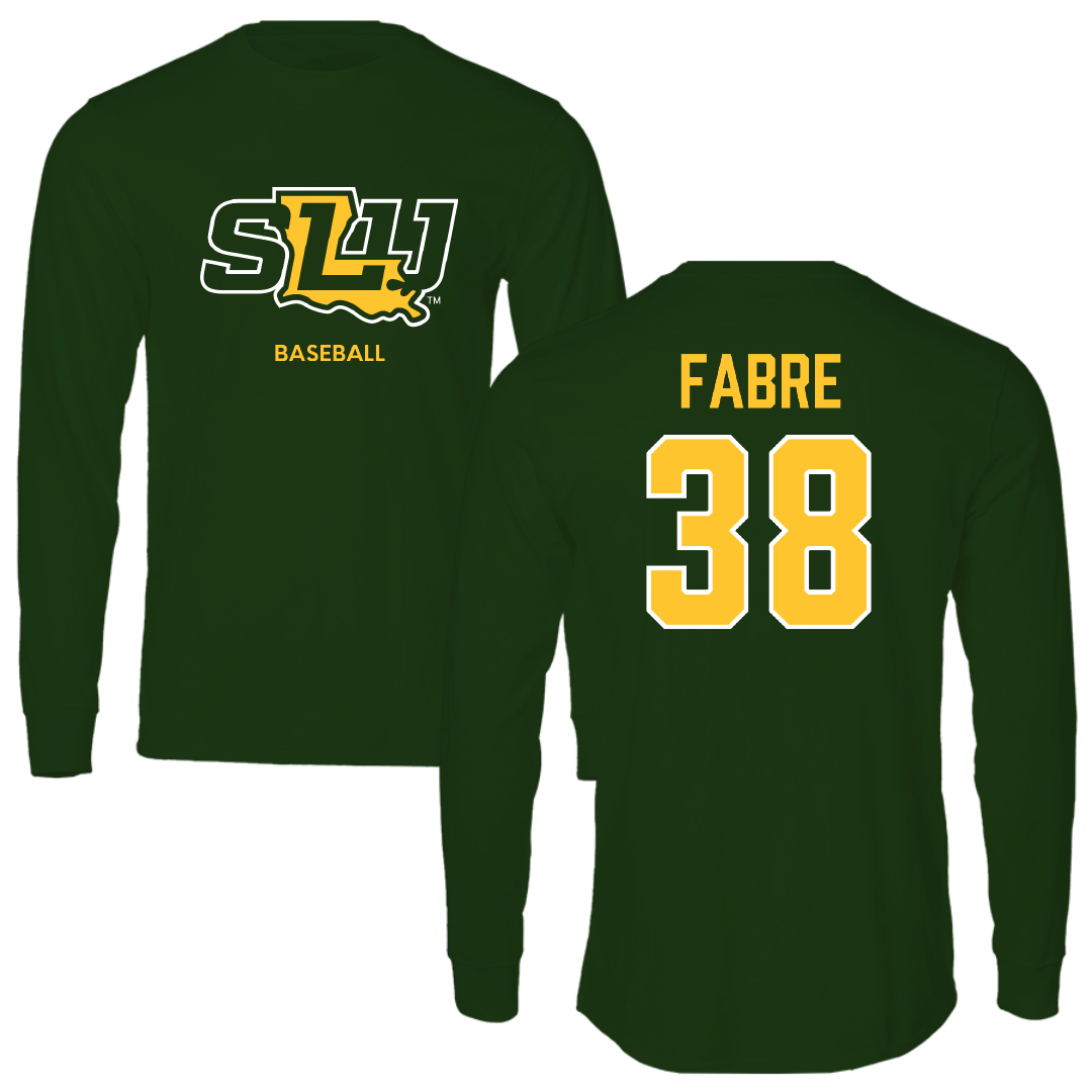 Southeastern Louisiana University Baseball Forest Green Long Sleeve - #38 Larson Fabre