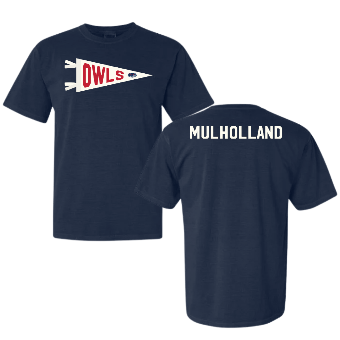 Florida Atlantic University Softball Navy Pennant Comfort Colors Tee - McKenna Mulholland