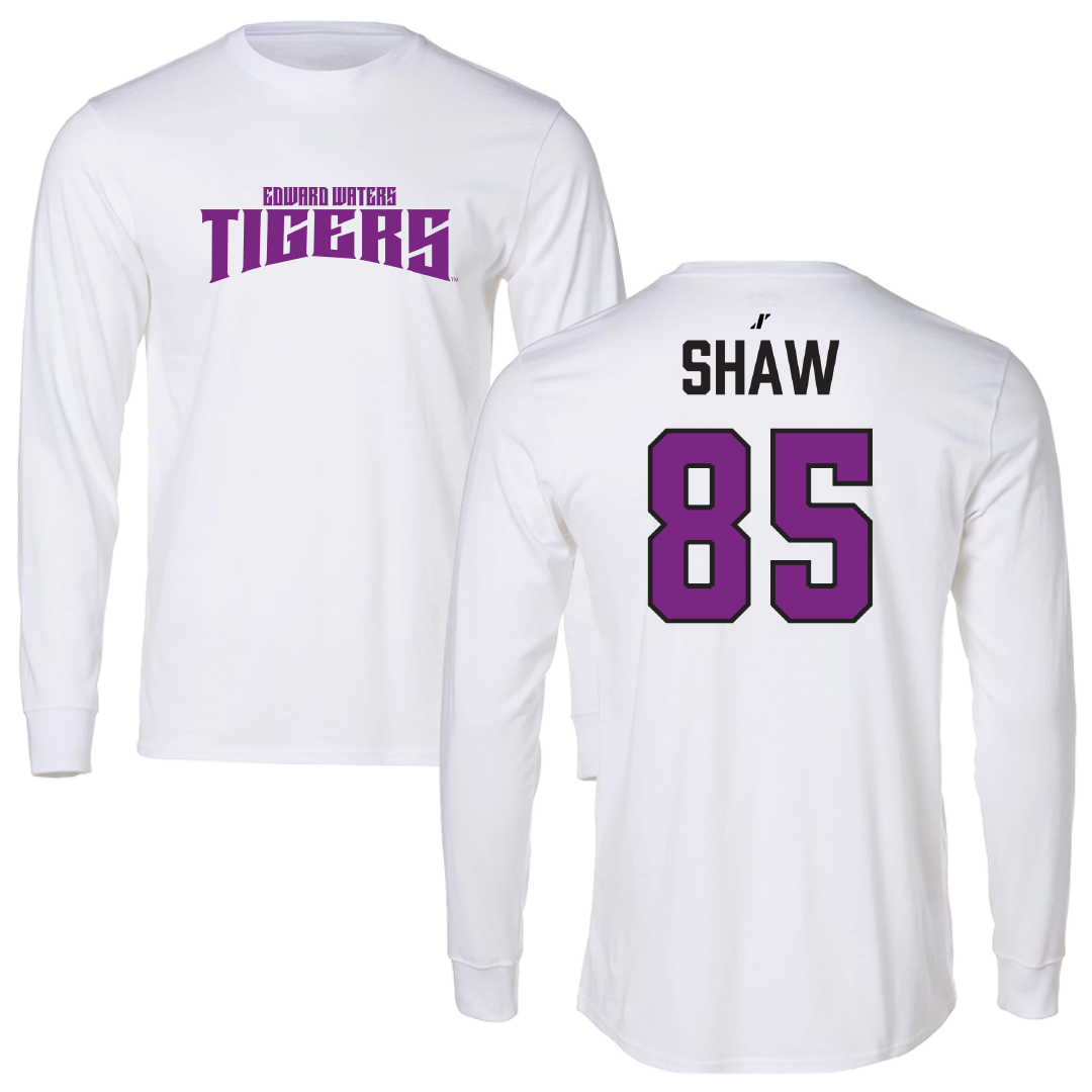 Edward Waters University Football White Classic Performance Long Sleeve - #85 Dashad Shaw