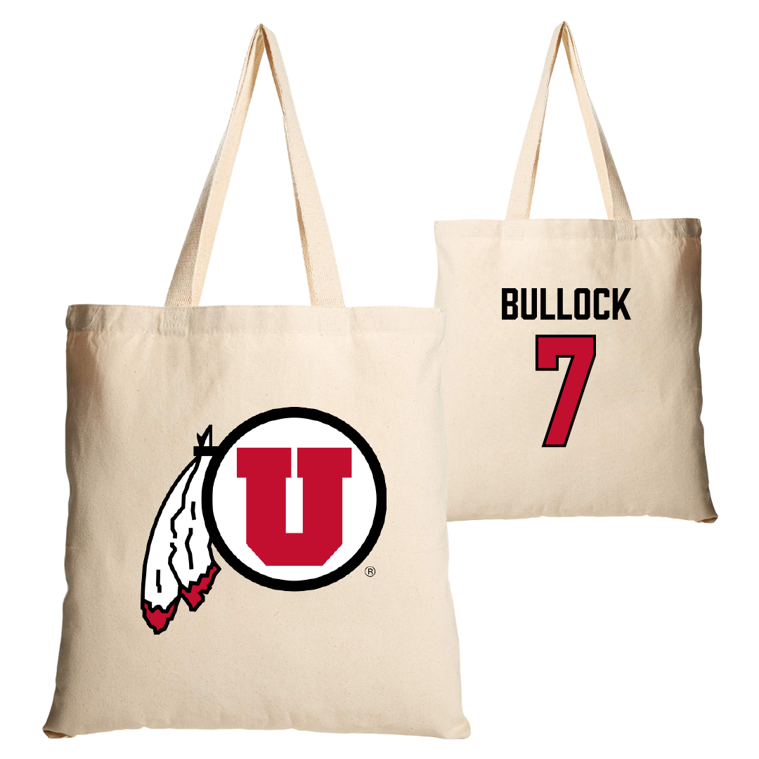 University of Utah Soccer Tan Canvas Tote Bag - #7 Kelly Bullock